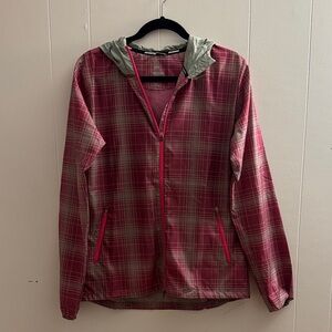 Nike - Hot Pink and Gray Plaid Running Jacket -Size M